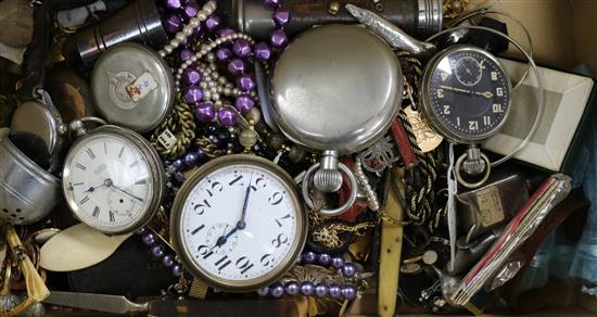 Mixed costume jewellery and watches etc.